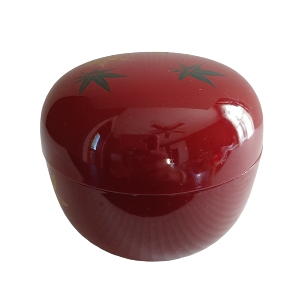 Vintage Hanae Mori Chiki Chic Round Trinket Box Bowl + Lid Gold Butterfly - Picture 3 of 9